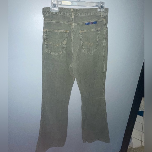 green flared corduroys - Picture 2 of 3